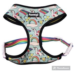 Pawmigo Summer Pool Party & Yellow White Polka Dot Reversible Dog Harness